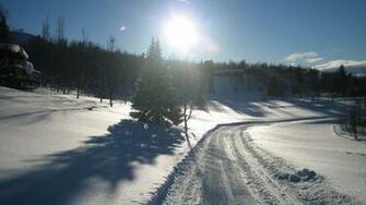 Wallpaper Snow Road Winter 4k Ultra HD