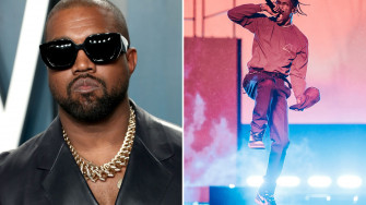 See Kanye West Travis Scott S Chilling Wash Us In The Blood Video