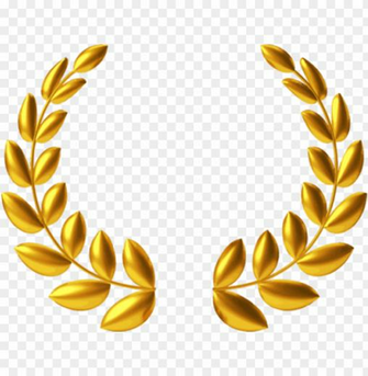 Laurel Wreath Bay Paper Gold Png Image With
