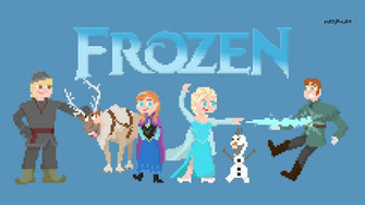 Frozen Pixel Art Wallpaper By Rct3fan24 Digital