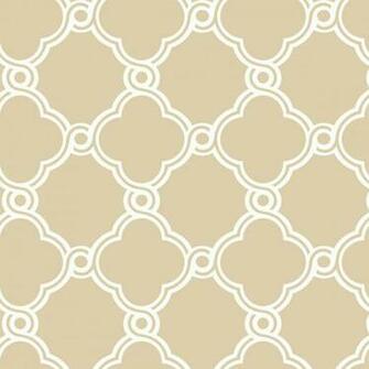 White With Beige Open Trellis Wallpaper Wall Sticker Outlet