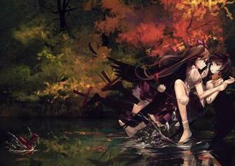 Jq Leaves Phone Shameimaru Aya Touhou Water Wings Wallpaper Background