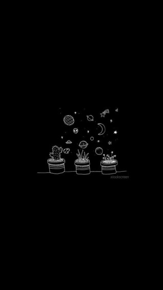 Tots On Wallpaper Black Aesthetic