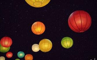 Lanterns Unsorted Color Lantern Chinese Flight Wallpaper