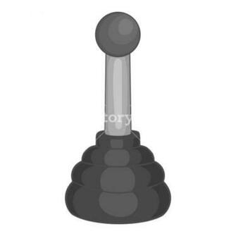 Shift Lever Icon In Black Monochrome Style Isolated On White