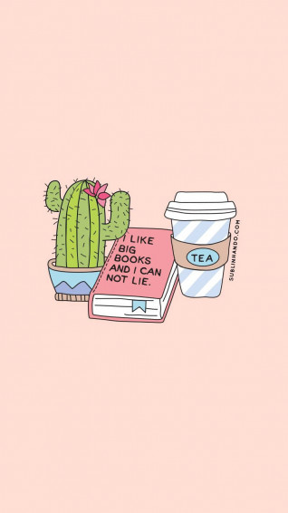 Cute Book Aesthetic Art Wallpaper
