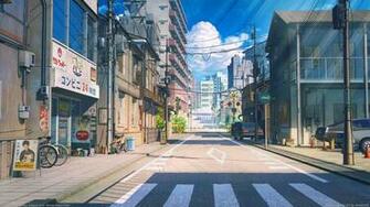 Anime Street Wallpaper Top Background