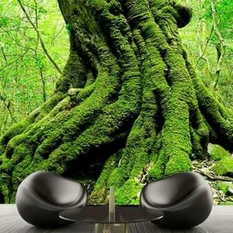 Custom 3d Photo Wallpaper Green Forest Trees Nature Landscape