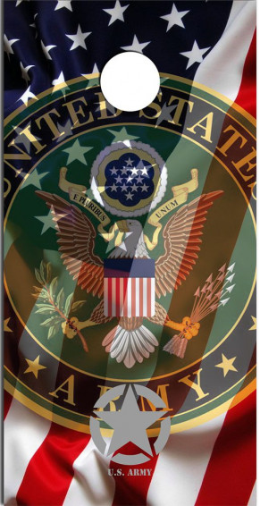 Military Army Waving Flag Cornhole Board Set Wicked
