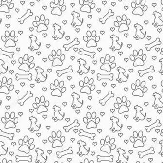 Black And White Doggy Tile Pattern Repeat Background Detroit Dog