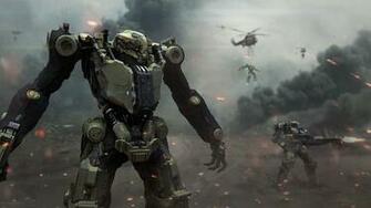 Warrior Battle Robot Smoke Mecha Wallpaper