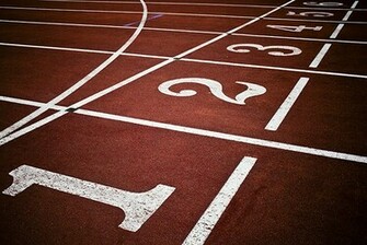Track Red Race From An Old Olympic Stadium