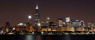 Chicago Skyline At Night Photo Tinseltown Photos