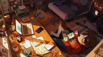 Lofi Chill Bedroom Wallpaper iPhone Phone 4k 1400e