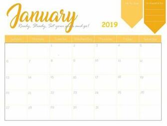 January Calendar For Desktop Printable