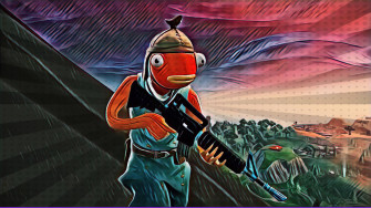 Fishstick Fortnite Digital Oil Painting Zuqv8gvcf88g9k2m Wallpaper