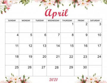 Cute April Calendar Desktop Wallpaper Printable