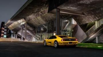 Ferrari F355 Yellow Cars Italian Night Wallpaper Resolution