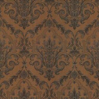 Consuela Copper Damask Wallpaper Traditional By