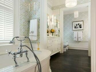 Cowtan And Tout Bamboo Wallpaper Transitional Bathroom Elizabeth
