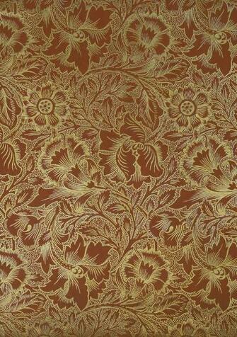 William Morris Poppy Wallpaper Digital Collage