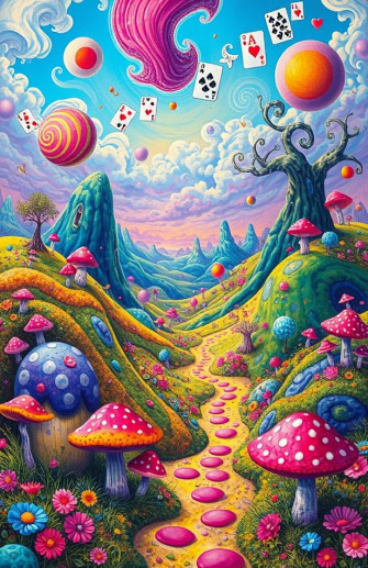 Trippy Alice In Wonderland Wallpaper