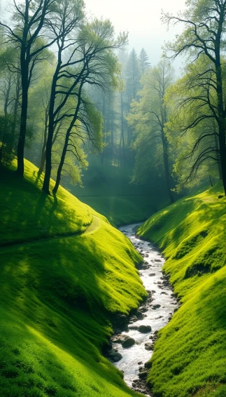 Green Banner Wallpaper