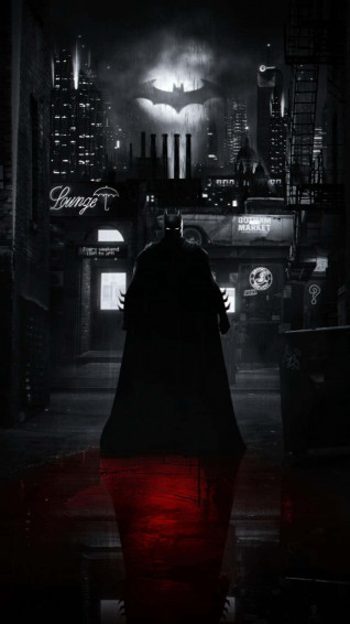 Caption The Iconic Bat Signal Shining In Night Sky