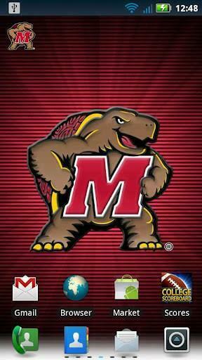 Maryland Terrapins Revolving Wallpaper App With The Background