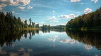 Landschap Wallpaper Met Een Groot Meer HD Landschappen Achtergrond