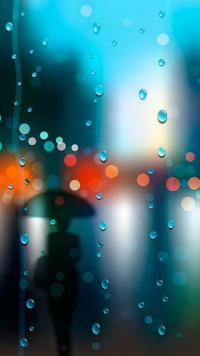 Umbrella Rain iPhone Wallpaper