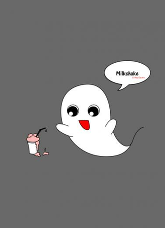 Cute Ghost Wallpaper Group Of Milkshake