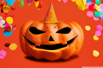 Halloween Party Jack O Lantern Colorful Confetti Ultra HD