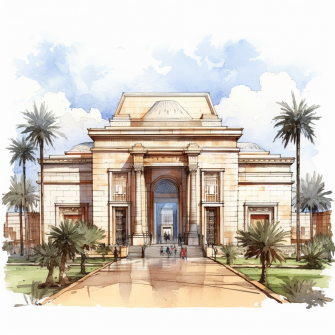 Clipart Egyptian Museum Cairo Egypt Photo Realistic White Wallpaper