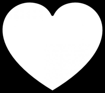 White Heart Black Background And Hearts Clipart Png