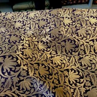 Royal Purple With Gold Brocade Fabrics