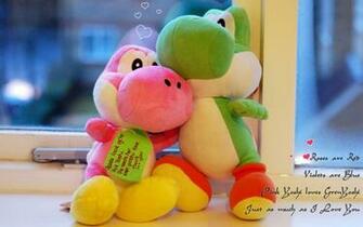 Valentine Yoshis Wallpaper Stock Photos