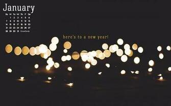 January New Year Desktop Calendar