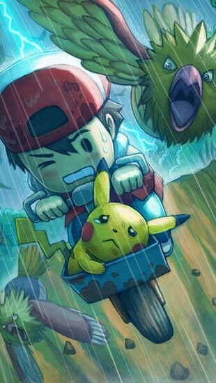 Pokemon Chase iPhone Wallpaper