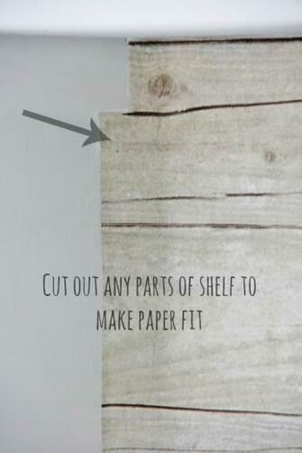 Faux Wood Wallpaper Bookcase
