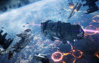 Halo Unsc Pillar Of Autumn Halcyon Class Cruiser Chased By Two