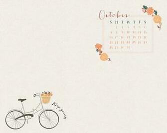 Indie Desktop Wallpaper October Calendar From