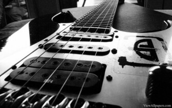 Electric Guitar Black And White HD Wallpaper For Pc Computers Desktop