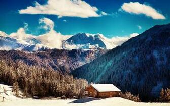 Fond D Cran Chalet De Montagne Enneig My HD Wallpaper