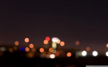 City Night Lights Bokeh Ultra HD Desktop Background Wallpaper For