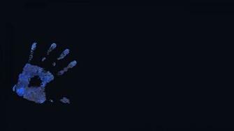Dark Blue Print Hands Simple Background Wallpaper