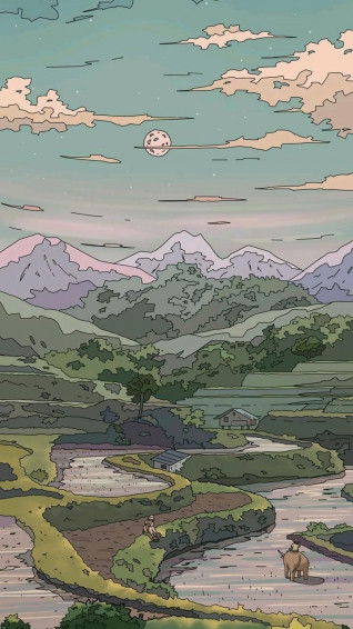 Wallpaper Aesthetic Anime Scenery