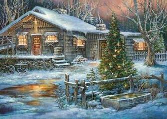 Snow Cabin Christmas Pictures