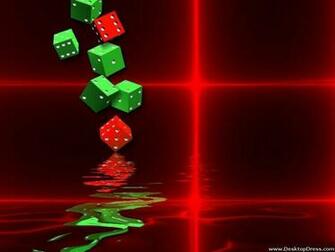 Art Background Red And Green Dice
