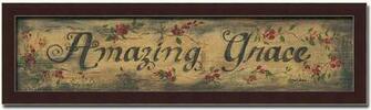 Amazing Grace Folk Decor Sign By Gail Eads Framed Art Print At
